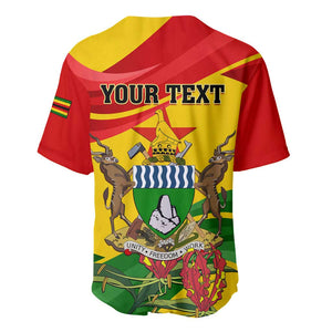 Zimbabwe Independence Day Baseball Jersey Featuring Chapungu Bird and Flame Lily