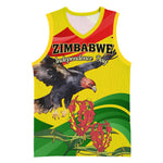 Zimbabwe Independence Day Basketball Jersey Featuring Chapungu Bird and Flame Lily LT01