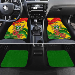 Zimbabwe Independence Day Car Mats Featuring Chapungu Bird and Flame Lily