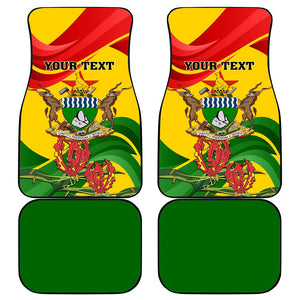 Zimbabwe Independence Day Car Mats Featuring Chapungu Bird and Flame Lily