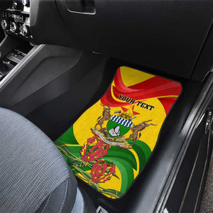 Zimbabwe Independence Day Car Mats Featuring Chapungu Bird and Flame Lily