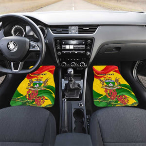 Zimbabwe Independence Day Car Mats Featuring Chapungu Bird and Flame Lily