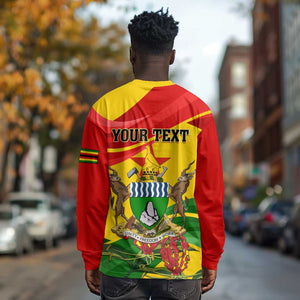 Zimbabwe Independence Day Long Sleeve Shirt Featuring Chapungu Bird and Flame Lily LT01