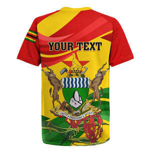 Zimbabwe Independence Day Rugby Jersey Featuring Chapungu Bird and Flame Lily