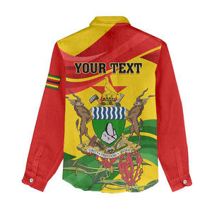 Zimbabwe Independence Day Women Casual Shirt Featuring Chapungu Bird and Flame Lily