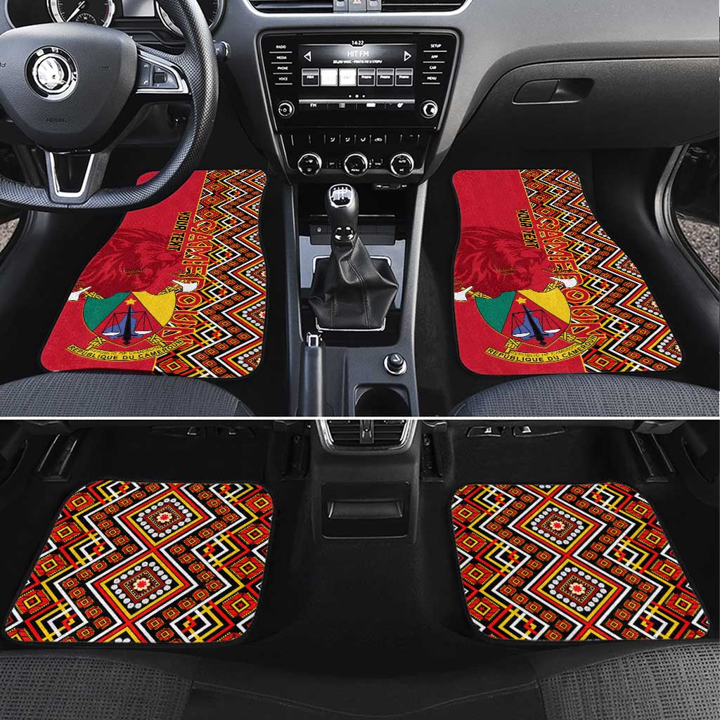 Cameroon National Day Car Mats Cameroun Coat Of Arms Ankara Pattern