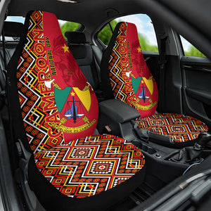 Cameroon National Day Car Seat Cover Cameroun Coat Of Arms Ankara Pattern