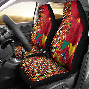 Cameroon National Day Car Seat Cover Cameroun Coat Of Arms Ankara Pattern