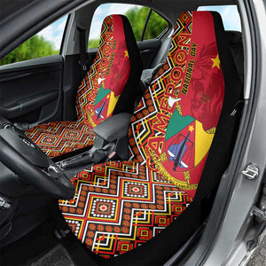 Cameroon National Day Car Seat Cover Cameroun Coat Of Arms Ankara Pattern