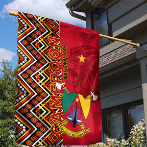 Cameroon National Day Garden Flag Cameroun Coat Of Arms Ankara Pattern