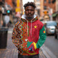 Cameroon National Day Hoodie Cameroun Coat Of Arms Ankara Pattern