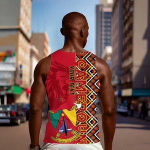 Cameroon National Day Men Tank Top Cameroun Coat Of Arms Ankara Pattern