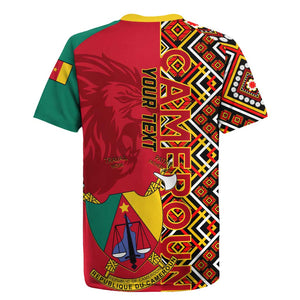 Cameroon National Day Rugby Jersey Cameroun Coat Of Arms Ankara Pattern