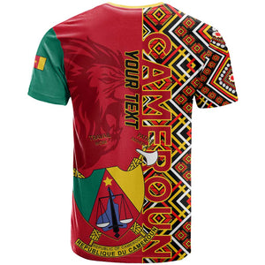 Cameroon National Day T shirt Cameroun Coat Of Arms Ankara Pattern