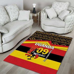 Uganda Area Rug African Pattern - Independence Day 1962