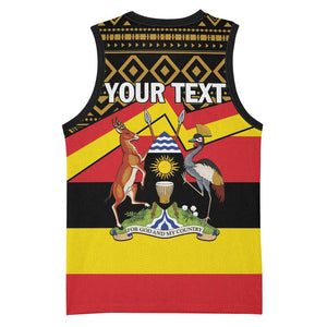 Personalized Uganda Basketball Jersey African Pattern - Independence Day 1962 LT01