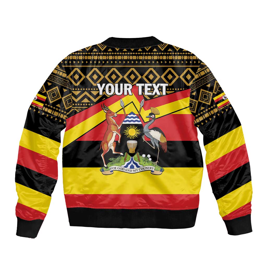 Personalized Uganda Bomber Jacket African Pattern - Independence Day 1962