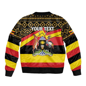 Personalized Uganda Bomber Jacket African Pattern - Independence Day 1962
