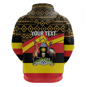 Personalized Uganda Hoodie African Pattern - Independence Day 1962