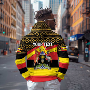 Personalized Uganda Hoodie African Pattern - Independence Day 1962