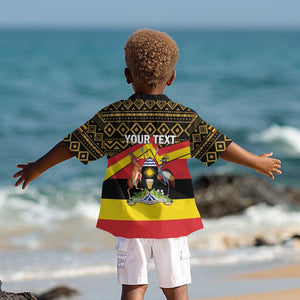 Personalized Uganda Kid Hawaiian Shirt African Pattern - Independence Day 1962