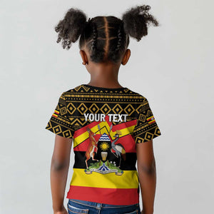 Personalized Uganda Kid T shirt African Pattern - Independence Day 1962