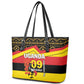 Uganda Leather Tote Bag African Pattern - Independence Day 1962