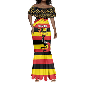 Personalized Uganda Mermaid Dress African Pattern - Independence Day 1962