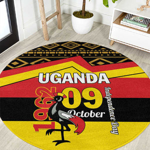 Uganda Round Carpet African Pattern - Independence Day 1962