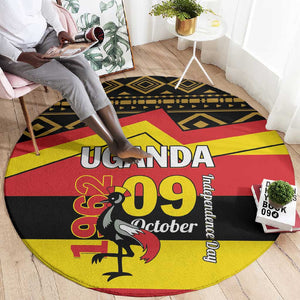 Uganda Round Carpet African Pattern - Independence Day 1962