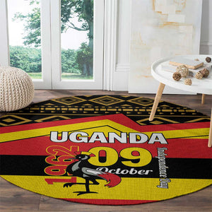 Uganda Round Carpet African Pattern - Independence Day 1962