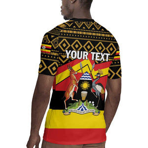 Personalized Uganda Rugby Jersey African Pattern - Independence Day 1962