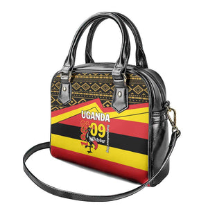 Uganda Shoulder Handbag African Pattern - Independence Day 1962