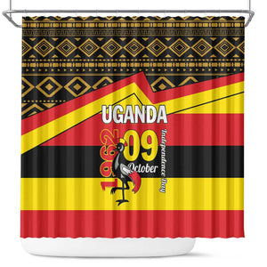 Uganda Shower Curtain African Pattern - Independence Day 1962