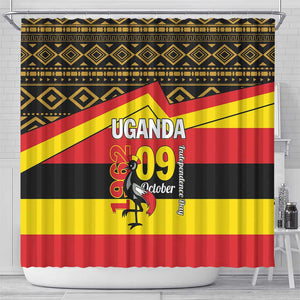 Uganda Shower Curtain African Pattern - Independence Day 1962