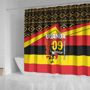 Uganda Shower Curtain African Pattern - Independence Day 1962