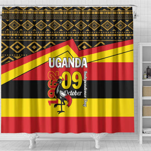 Uganda Shower Curtain African Pattern - Independence Day 1962