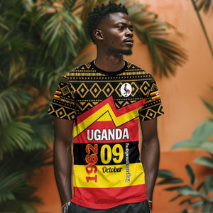 Personalized Uganda T shirt African Pattern - Independence Day 1962