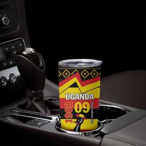 Personalized Uganda Tumbler Cup African Pattern - Independence Day 1962