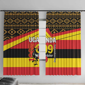 Uganda Window Curtain African Pattern - Independence Day 1962