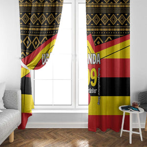 Uganda Window Curtain African Pattern - Independence Day 1962