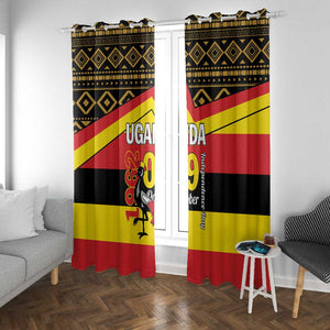 Uganda Window Curtain African Pattern - Independence Day 1962