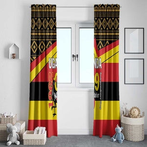 Uganda Window Curtain African Pattern - Independence Day 1962