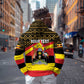 Personalized Uganda Zip Hoodie African Pattern - Independence Day 1962
