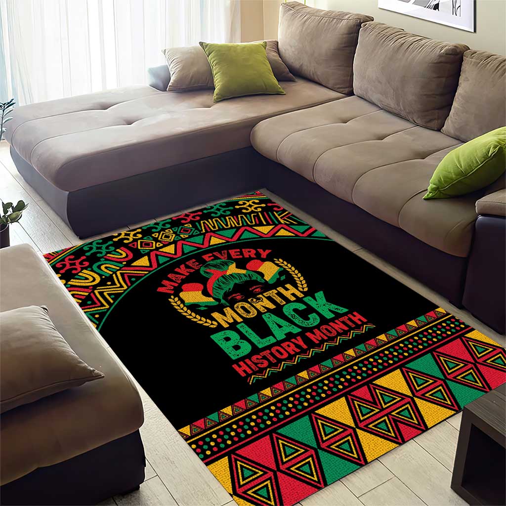 Make Every Month Black History Month Area Rug African Pattern