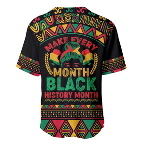 Make Every Month Black History Month Baseball Jersey African Pattern