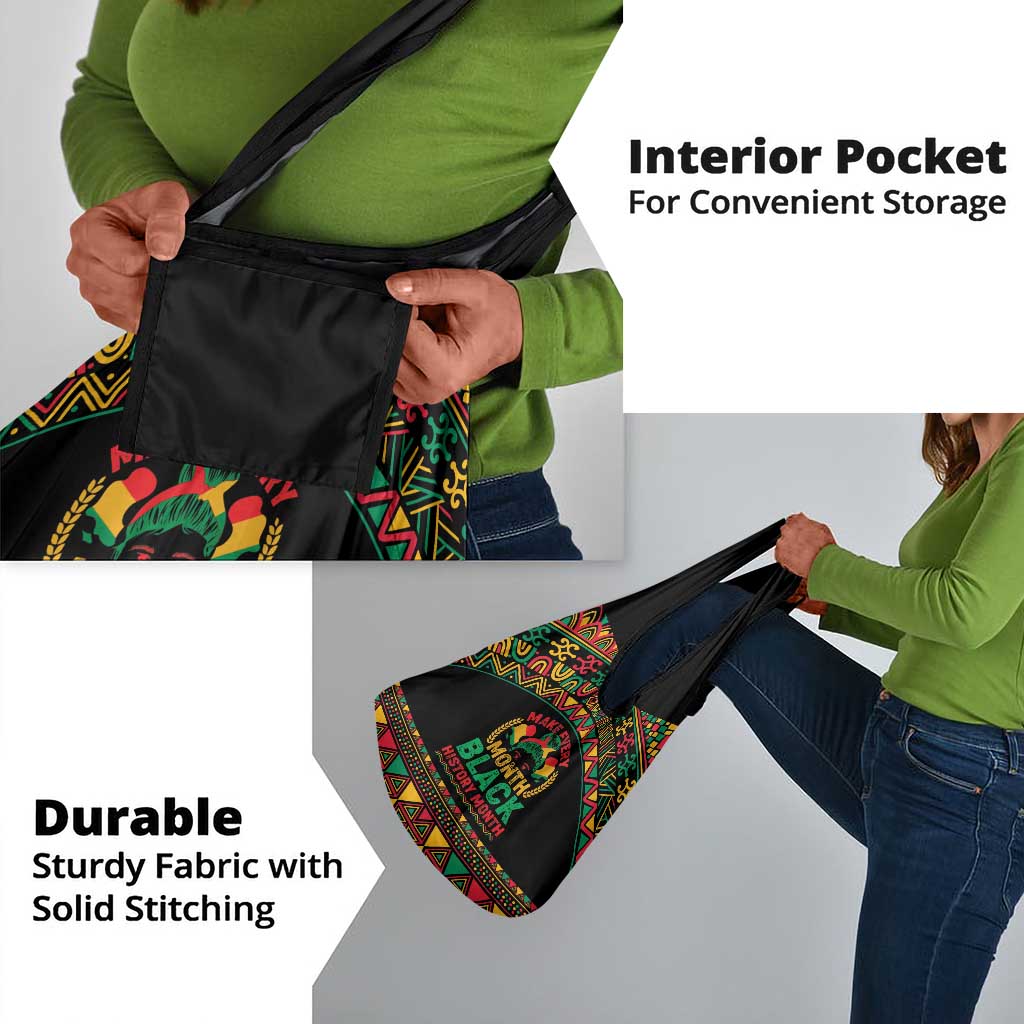 Make Every Month Black History Month Grocery Bag African Pattern