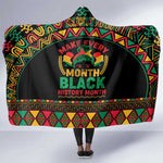 Make Every Month Black History Month Hooded Blanket African Pattern