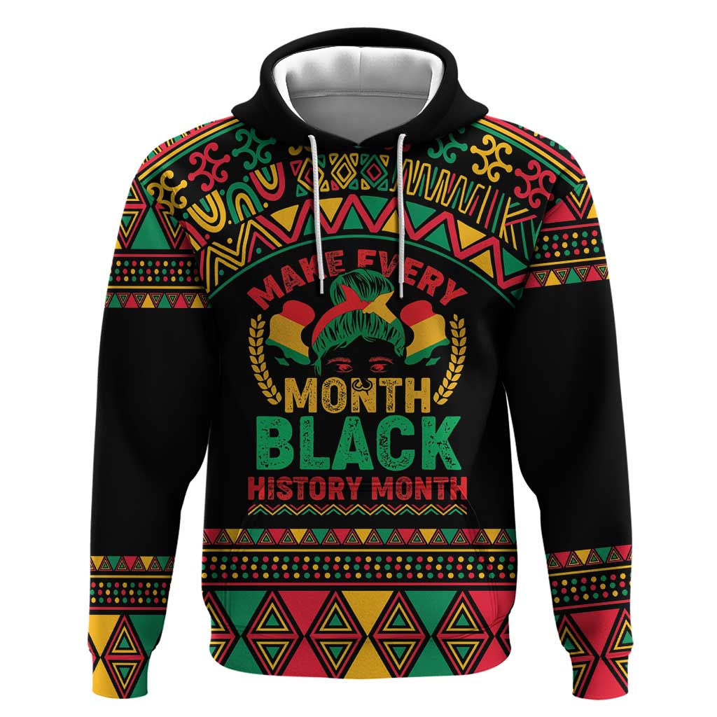Make Every Month Black History Month Hoodie African Pattern