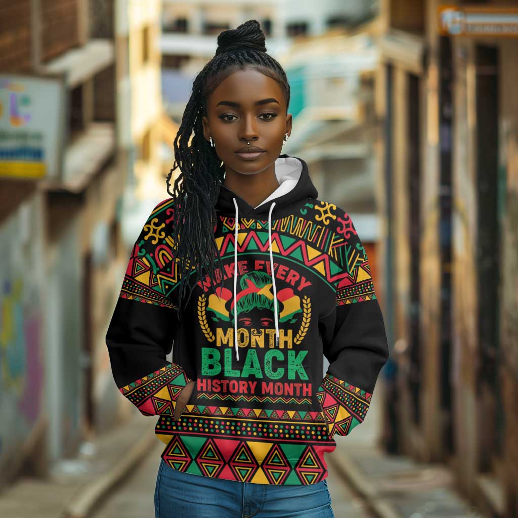 Make Every Month Black History Month Hoodie African Pattern